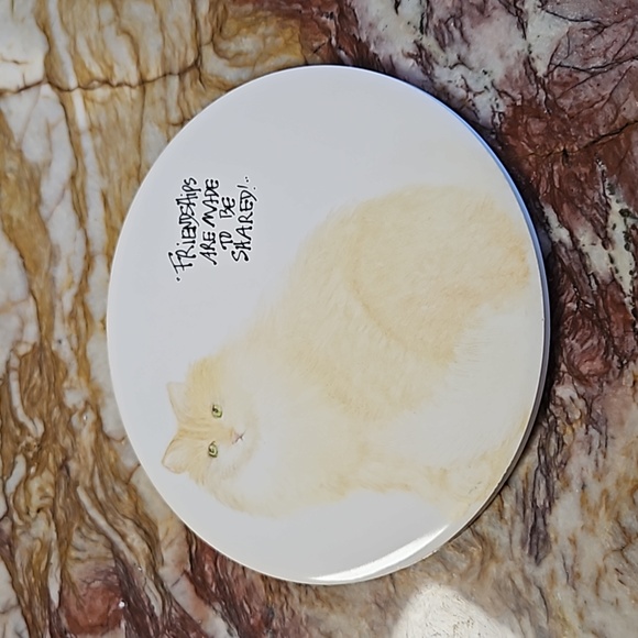 FRIENDSHIPS ARE MADE TO BE SHARED CAT Tile Trivet Decoration - Picture 1 of 4